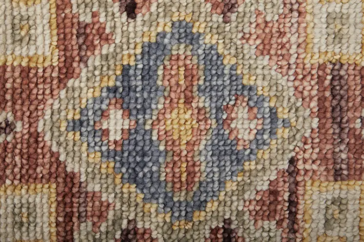 12' X 15' Red Ivory And Gold Oriental Hand Knotted Area Rug With Fringe
