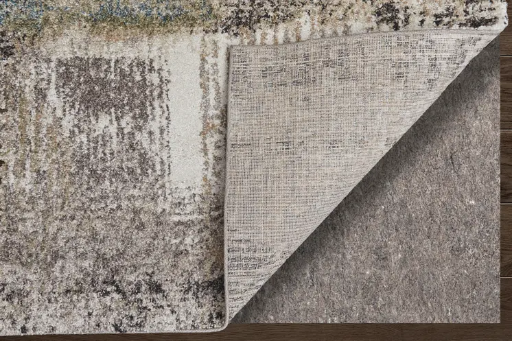 2' X 3' Gray Taupe And Ivory Abstract Distressed Area Rug