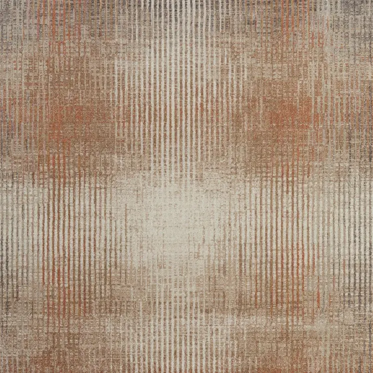 2' X 3' Ivory Taupe And Pink Abstract Area Rug