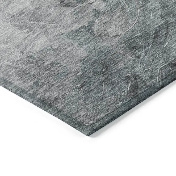 10' X 14' Taupe Brown And Silver Abstract Washable Indoor Outdoor Area Rug