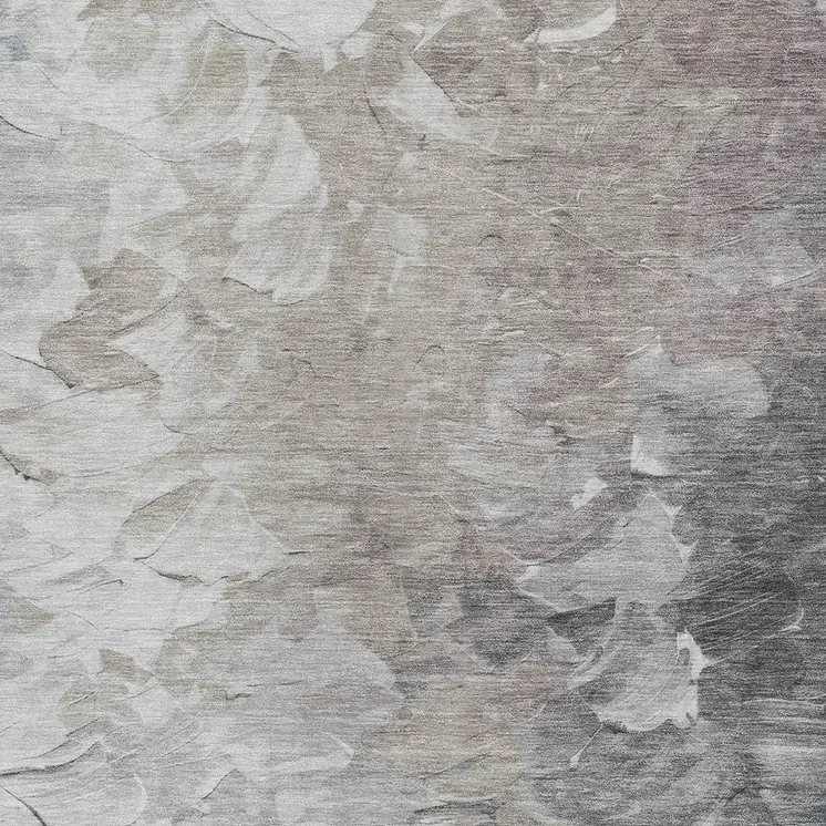 10' X 14' Taupe Brown And Silver Abstract Washable Indoor Outdoor Area Rug