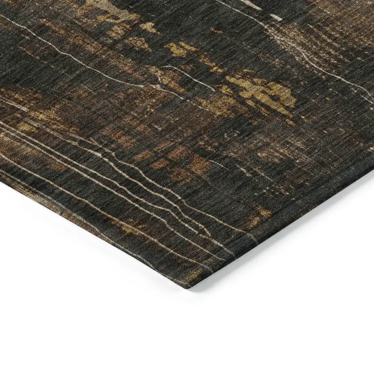 5' X 8' Taupe Gray And Ivory Abstract Washable Indoor Outdoor Area Rug