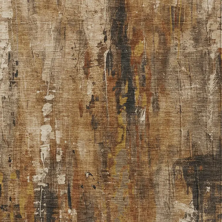 8' X 10' Taupe Gray And Ivory Abstract Washable Indoor Outdoor Area Rug