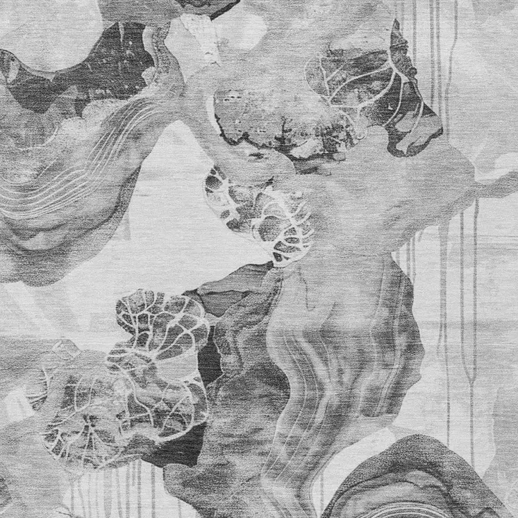 8' X 10' Gray And Silver Abstract Washable Indoor Outdoor Area Rug
