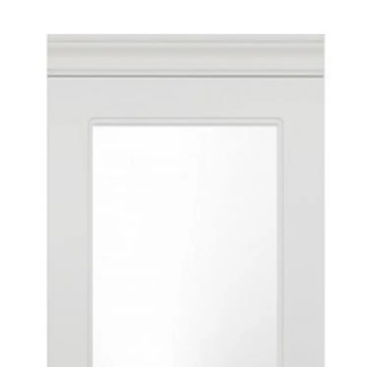 71" White Wood Mirrored Two Door Combo Dresser
