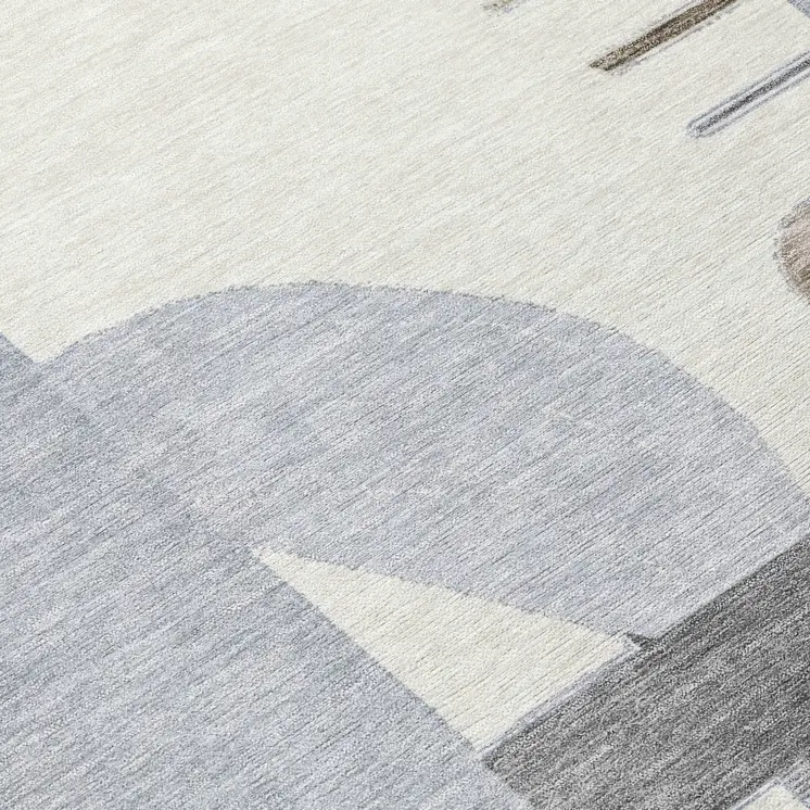 10' X 14' Taupe Gray And Ivory Geometric Washable Indoor Outdoor Area Rug