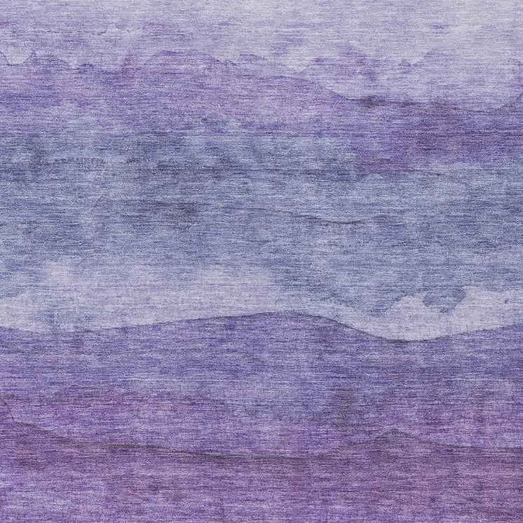 3' X 5' Purple And Lavender Abstract Washable Indoor Outdoor Area Rug