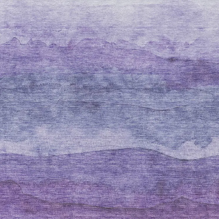 8' X 10' Purple And Lavender Abstract Washable Indoor Outdoor Area Rug