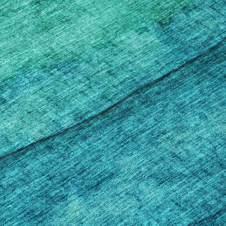 8' Teal Blue And Green Round Abstract Washable Indoor Outdoor Area Rug