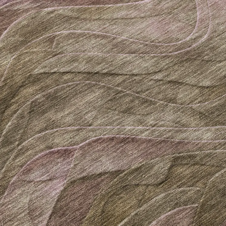 8' Taupe And Beige Round Abstract Washable Indoor Outdoor Area Rug