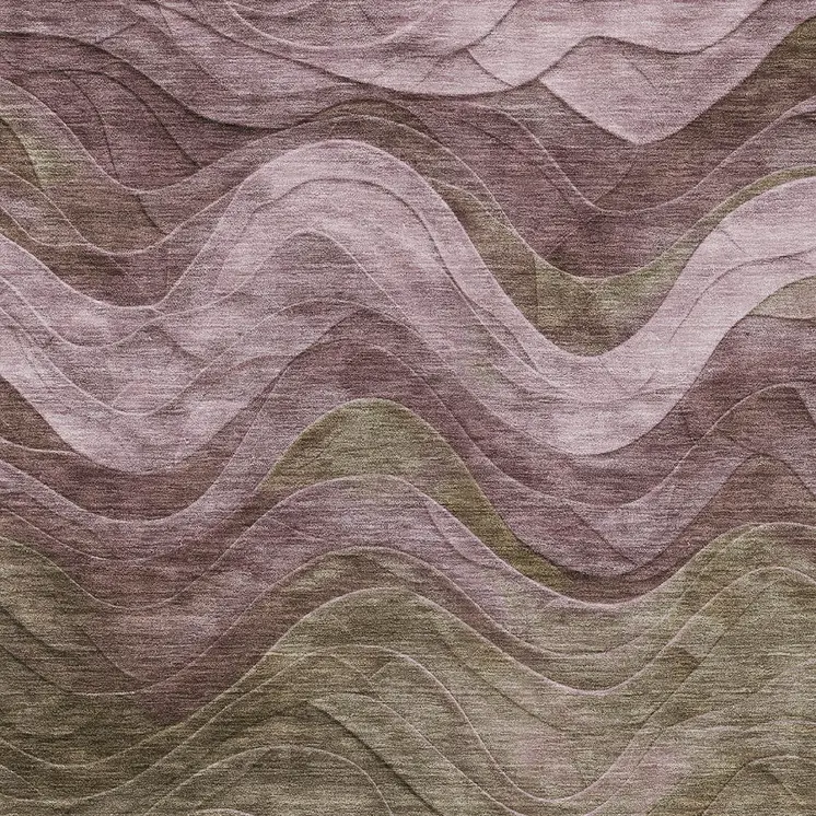 8' X 10' Taupe And Beige Abstract Washable Indoor Outdoor Area Rug