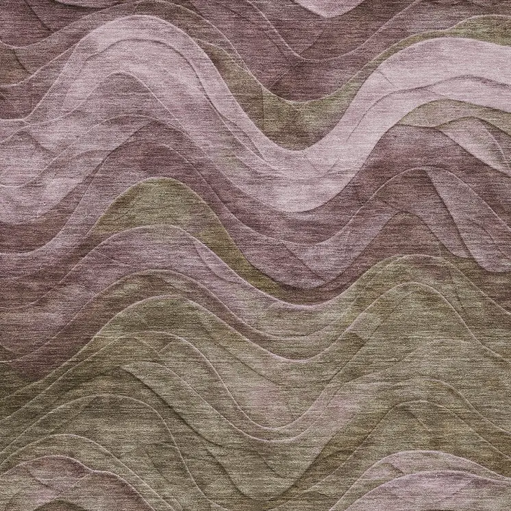 9' X 12' Taupe And Beige Abstract Washable Indoor Outdoor Area Rug