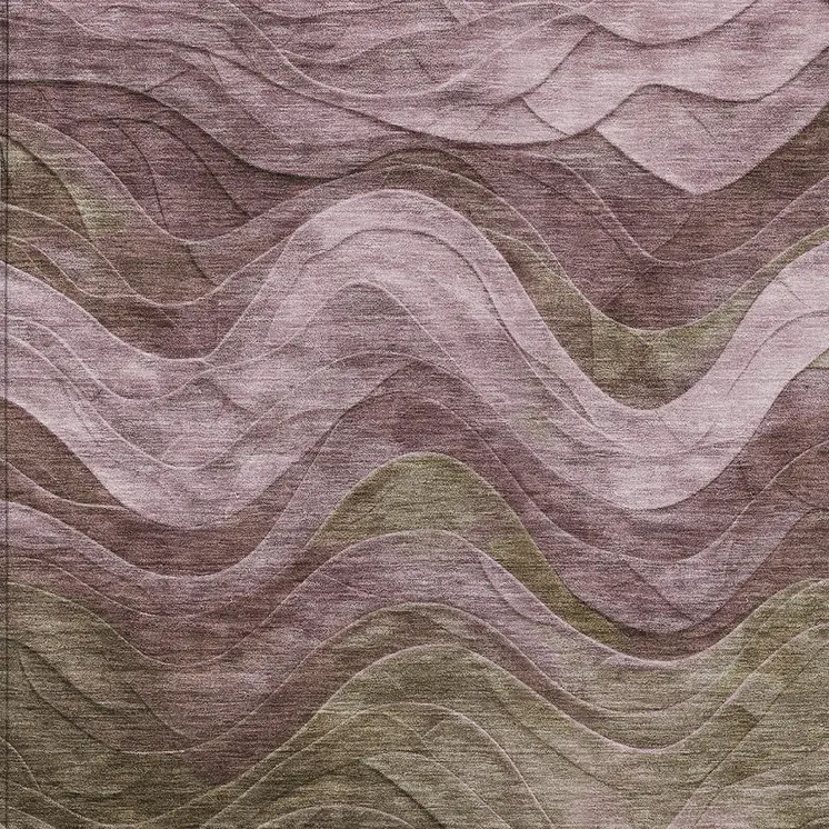 10' X 14' Taupe And Beige Abstract Washable Indoor Outdoor Area Rug