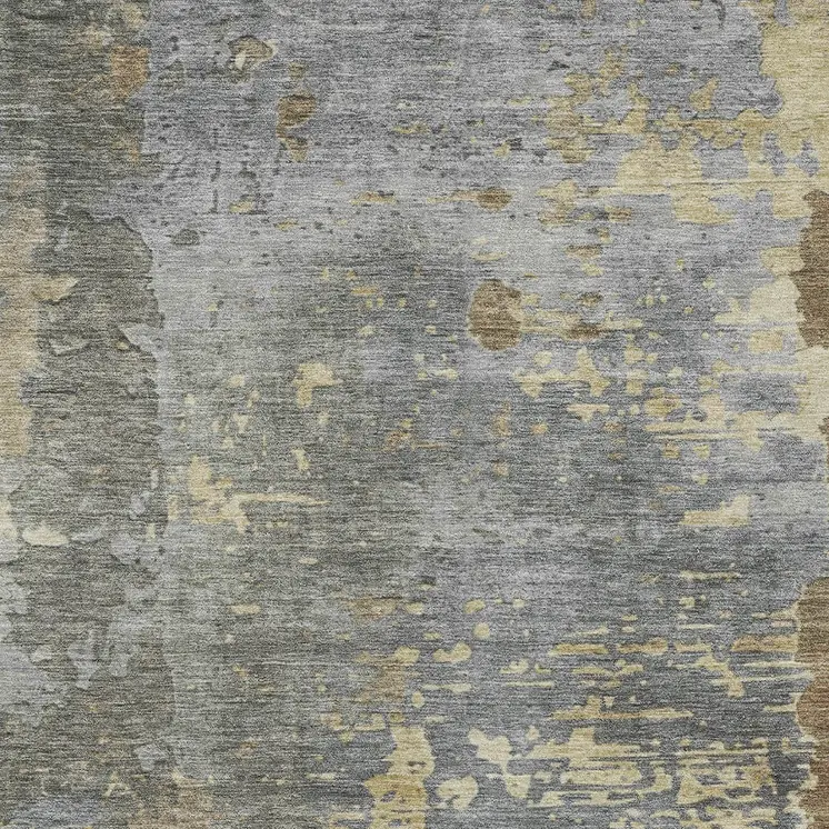 5' X 8' Taupe Gray And Beige Abstract Washable Indoor Outdoor Area Rug