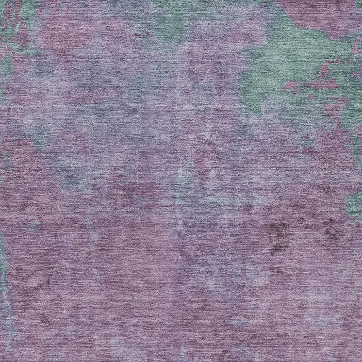 3' X 5' Lavender And Teal Blue Abstract Washable Indoor Outdoor Area Rug