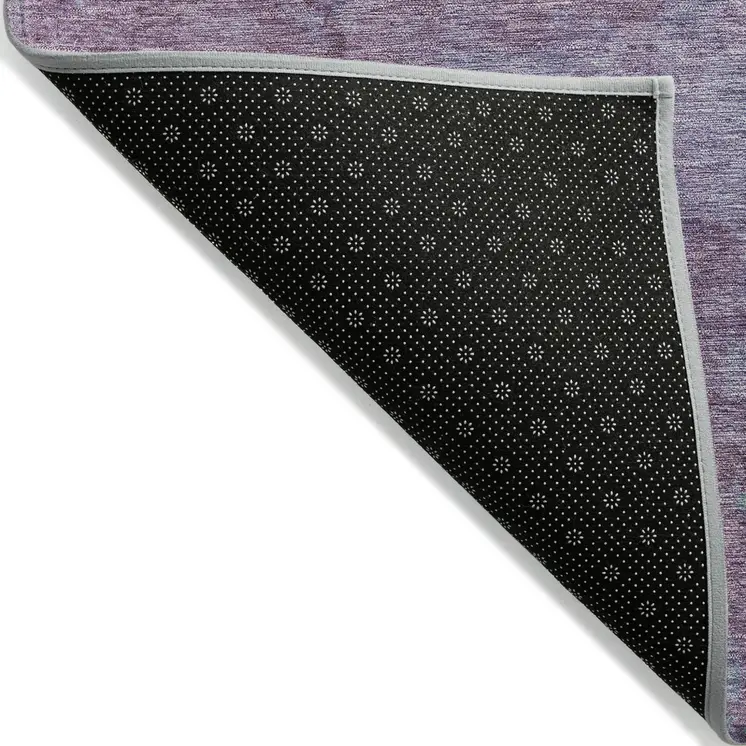 9' X 12' Lavender And Teal Blue Abstract Washable Indoor Outdoor Area Rug