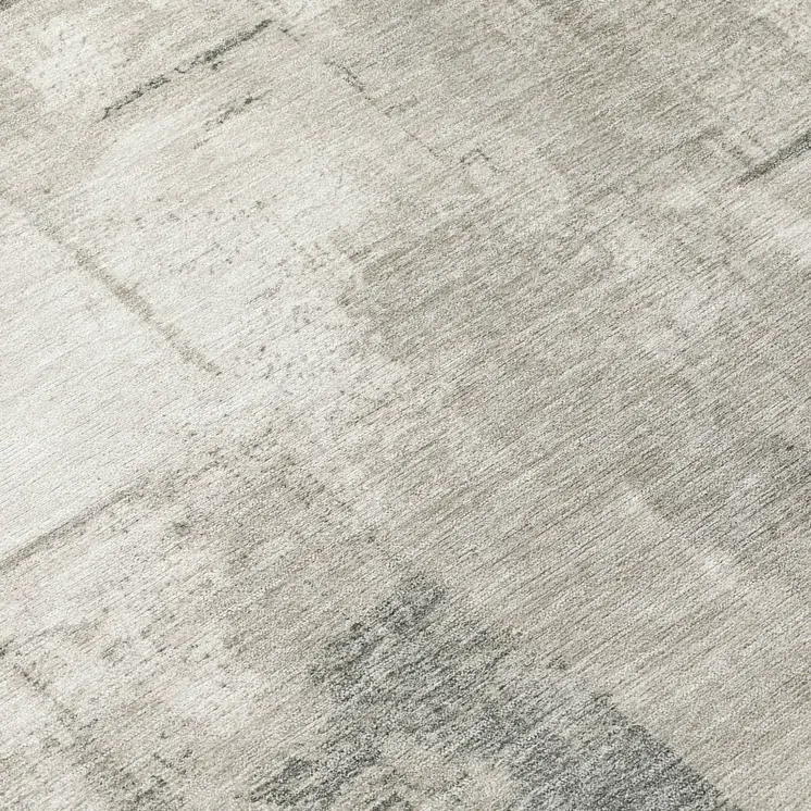 8' Beige And Gray Round Geometric Washable Indoor Outdoor Area Rug