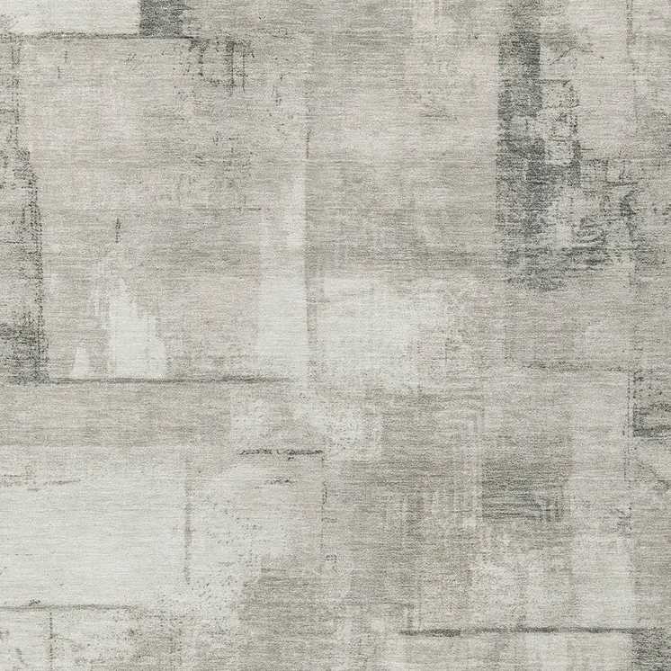 8' X 10' Beige And Gray Geometric Washable Indoor Outdoor Area Rug