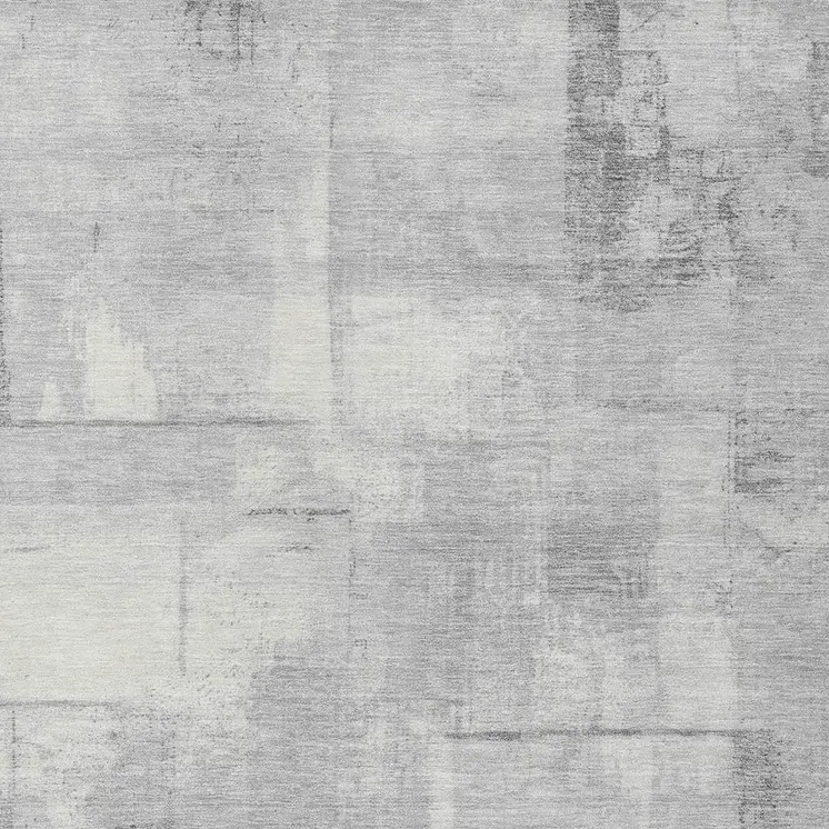 5' X 8' Gray And Silver Geometric Washable Indoor Outdoor Area Rug