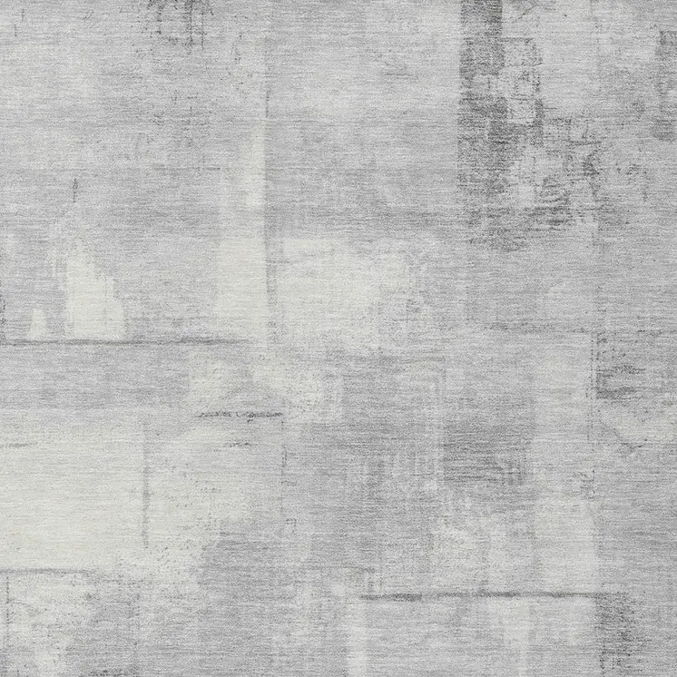 8' X 10' Gray And Silver Geometric Washable Indoor Outdoor Area Rug