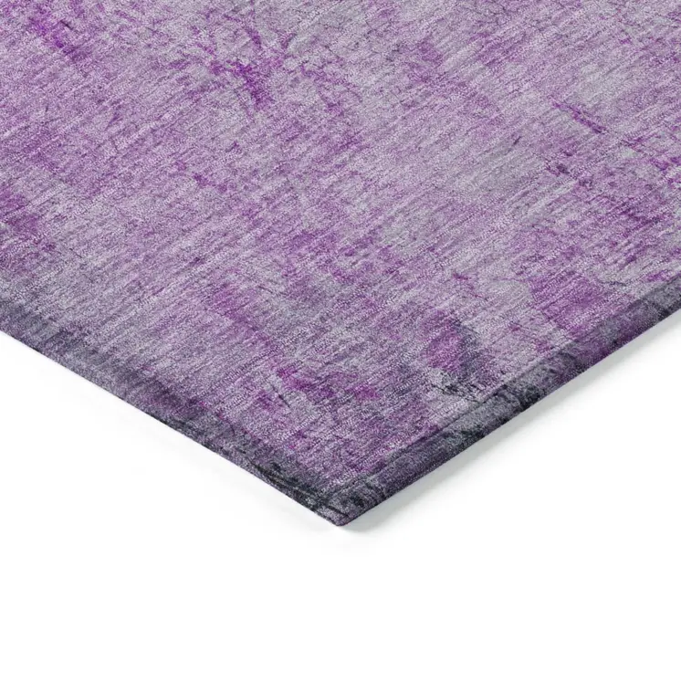 5' X 8' Plum And Gold Abstract Washable Indoor Outdoor Area Rug