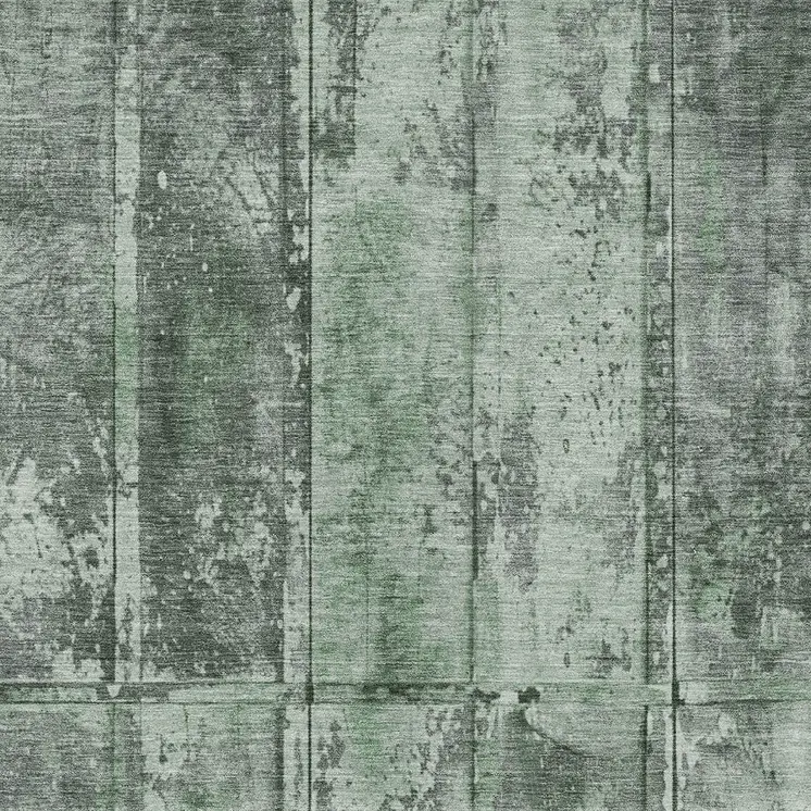 9' X 12' Green Charcoal And Gray Abstract Washable Indoor Outdoor Area Rug