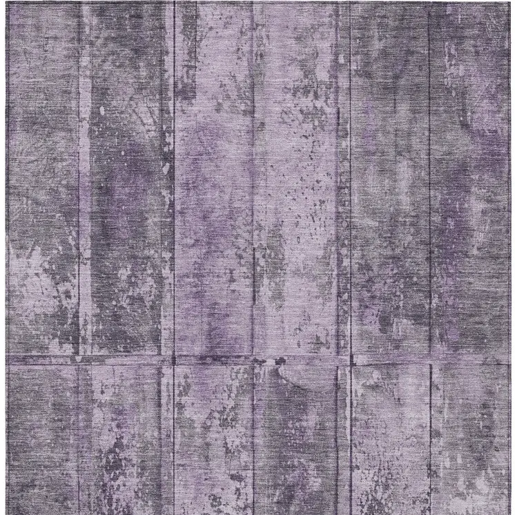 8' X 10' Purple Lavender And Gray Abstract Washable Indoor Outdoor Area Rug