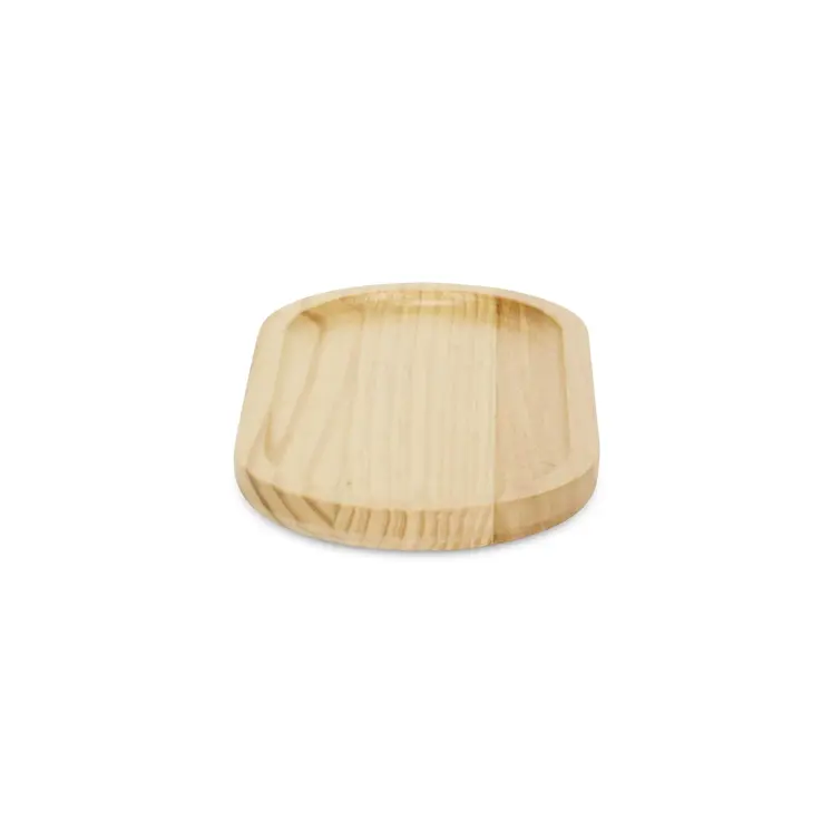 12" Natural Solid Wood Handmade Oval Vanity Tray