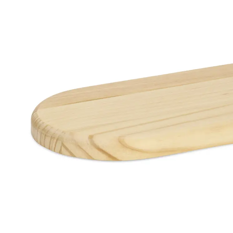12" Natural Solid Wood Handmade Oval Vanity Tray