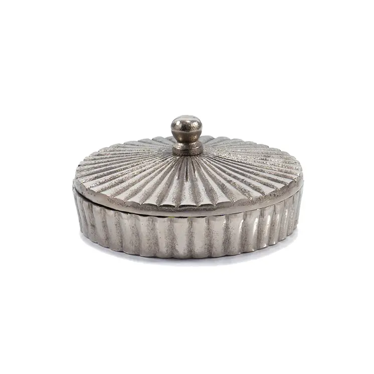 3" Silver Aluminum Decorative Keepsake Box