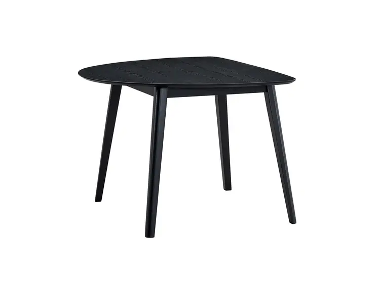 43" Black Wood Dining Table