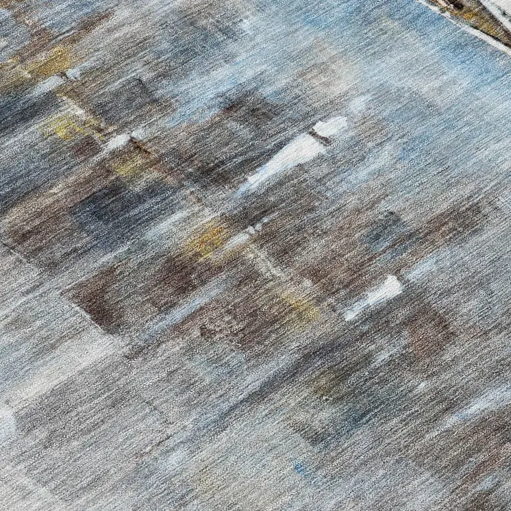 5' X 8' Blue And Beige Nautical Washable Indoor Outdoor Area Rug