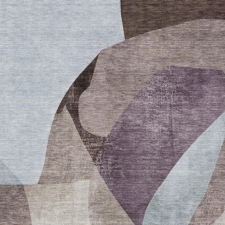 10' X 14' Brown And Taupe Abstract Washable Indoor Outdoor Area Rug