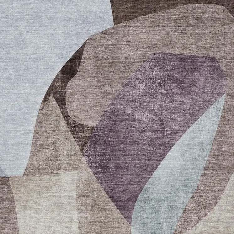 10' X 14' Brown And Taupe Abstract Washable Indoor Outdoor Area Rug
