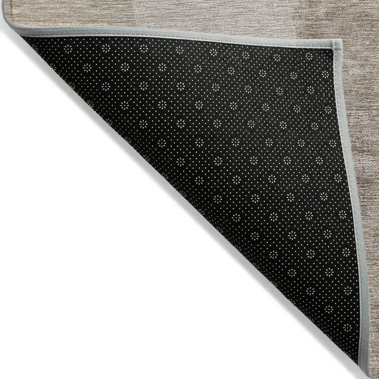 5' X 8' Taupe And Beige Abstract Washable Indoor Outdoor Area Rug