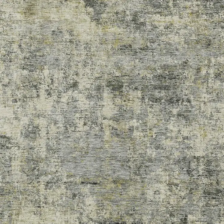 10' X 14' Pewter And Beige Abstract Washable Indoor Outdoor Area Rug