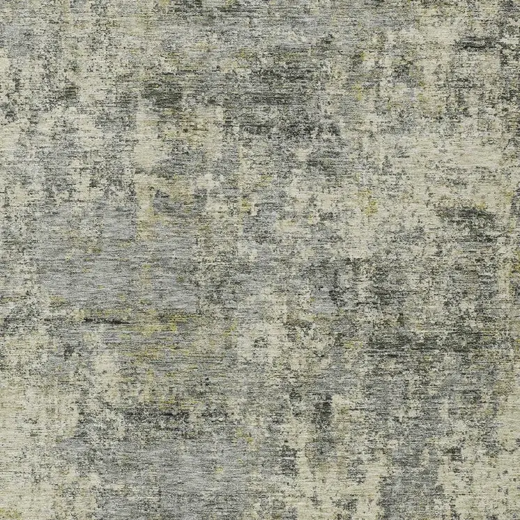 10' X 14' Pewter And Beige Abstract Washable Indoor Outdoor Area Rug
