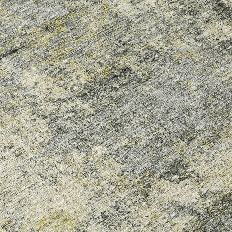 10' X 14' Pewter And Beige Abstract Washable Indoor Outdoor Area Rug