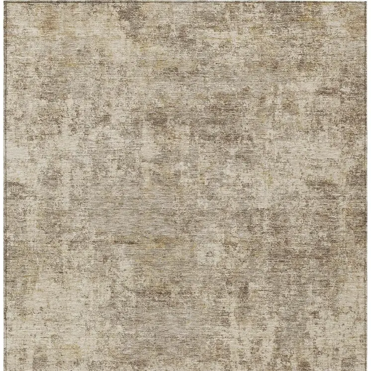5' X 8' Taupe And Beige Abstract Washable Indoor Outdoor Area Rug
