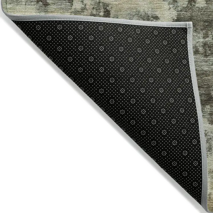3' X 5' Brown And Beige Abstract Washable Indoor Outdoor Area Rug