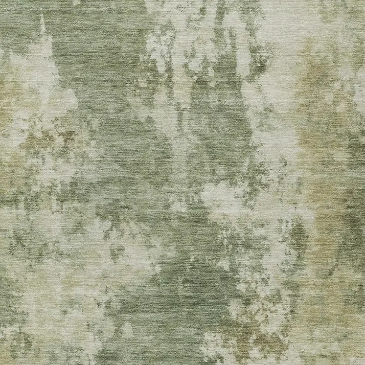 10' X 14' Sage And Beige Abstract Washable Indoor Outdoor Area Rug