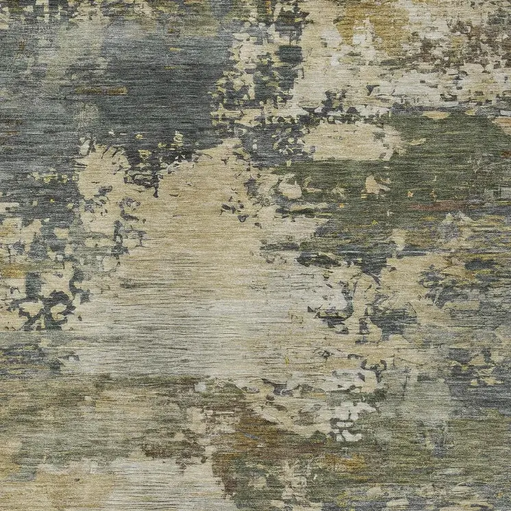 10' X 14' Gray Beige And Khaki Abstract Washable Indoor Outdoor Area Rug