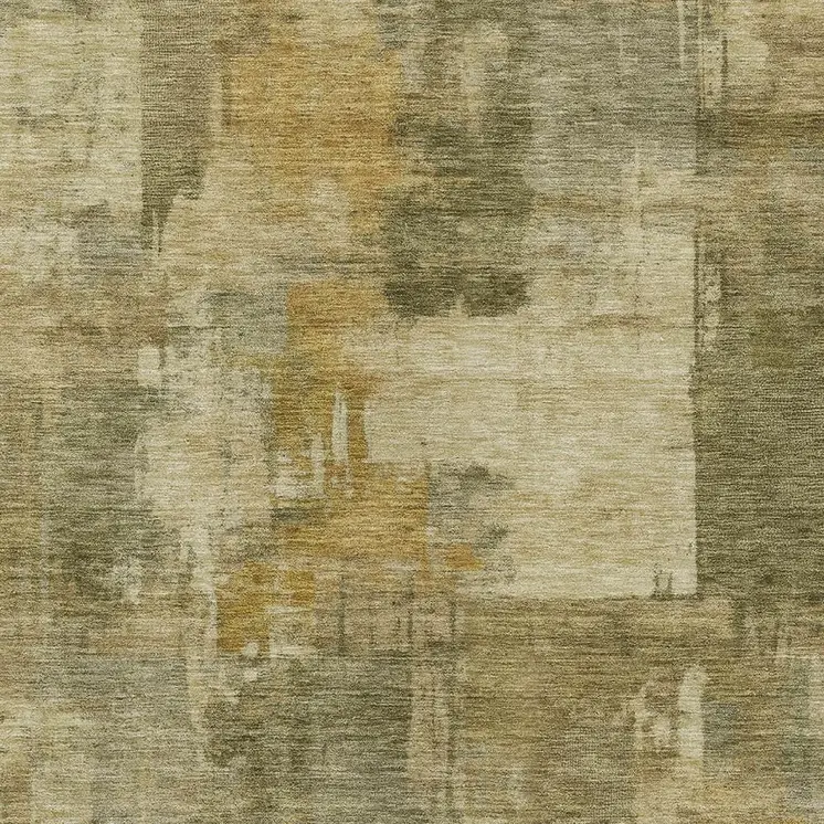 5' X 8' Khaki Beige And Wheat Abstract Washable Indoor Outdoor Area Rug