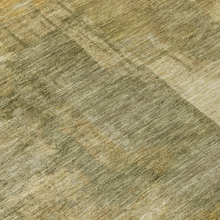 8' Khaki Beige And Wheat Round Abstract Washable Indoor Outdoor Area Rug