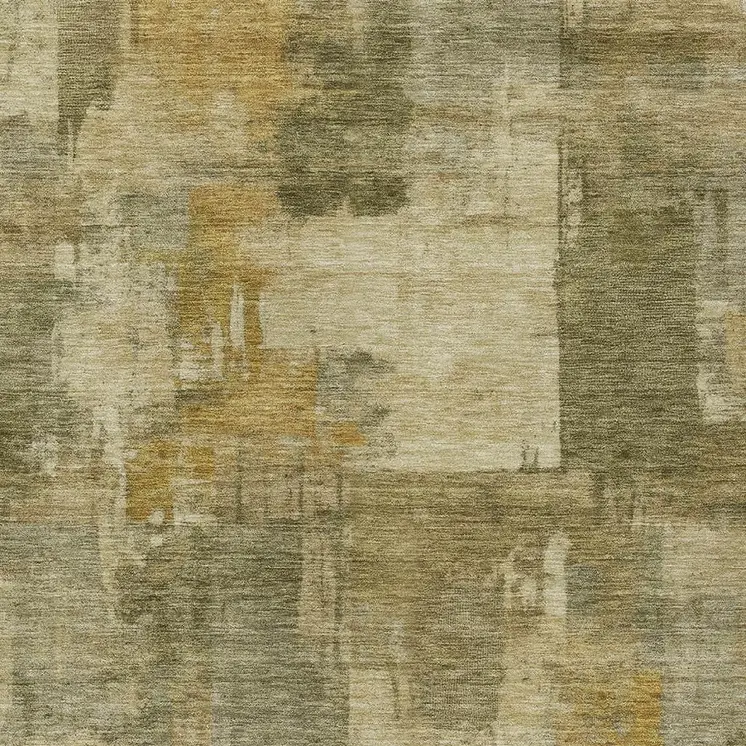 9' X 12' Khaki Beige And Wheat Abstract Washable Indoor Outdoor Area Rug