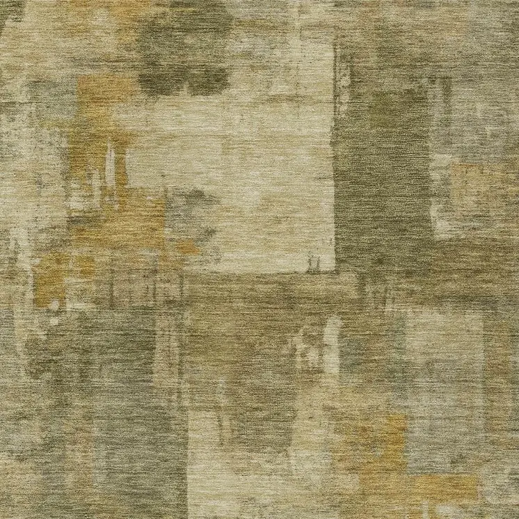 10' X 14' Khaki Beige And Wheat Abstract Washable Indoor Outdoor Area Rug