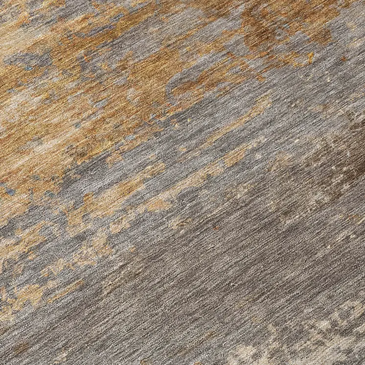 8' Brown Gray And Purple Round Abstract Washable Indoor Outdoor Area Rug