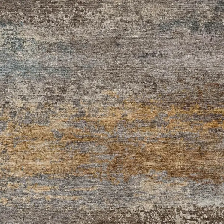 8' X 10' Brown Gray And Purple Abstract Washable Indoor Outdoor Area Rug