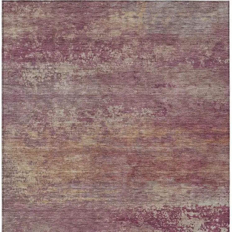 5' X 8' Merlot Beige And Blush Abstract Washable Indoor Outdoor Area Rug