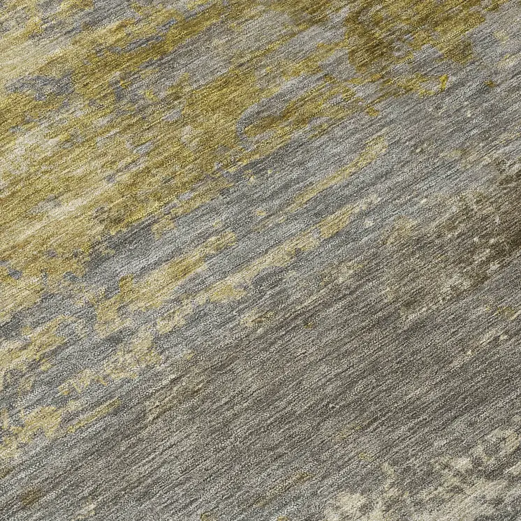 8' Taupe Brown And Gold Round Abstract Washable Indoor Outdoor Area Rug